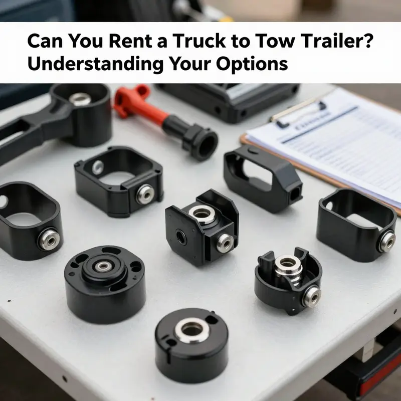 Key considerations for renting a truck to tow a trailer, highlighting towing capacity and rental procedures.