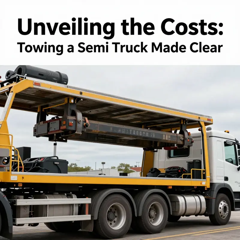 Key factors that affect the costs associated with towing a semi truck, including distance, time, and vehicle size.