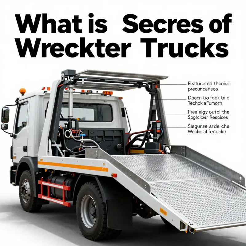 A wrecker tow truck demonstrates its functionality by towing a disabled vehicle.