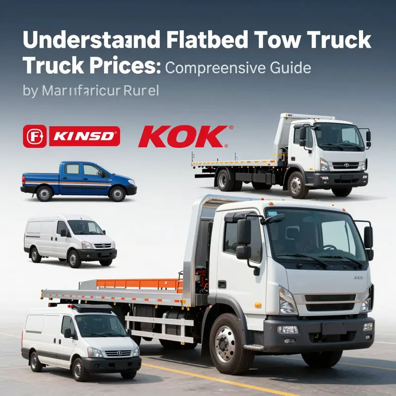 An infographic illustrating the cost breakdown of different categories of flatbed tow trucks.