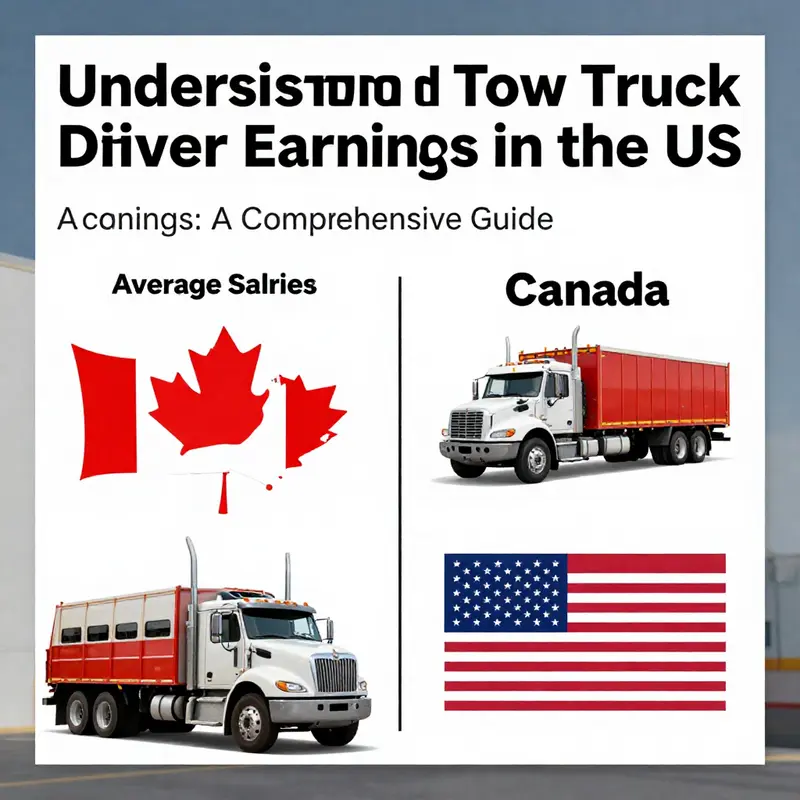 A map showing the geographic variability in tow truck driver salaries across Canada.