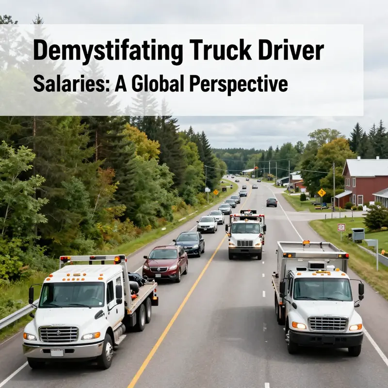 Tow trucks servicing both urban and rural areas in Canada, highlighting the diverse income potential across regions.