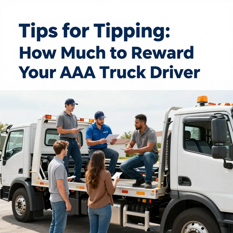 Key factors that influence the tip amount for AAA tow truck drivers.