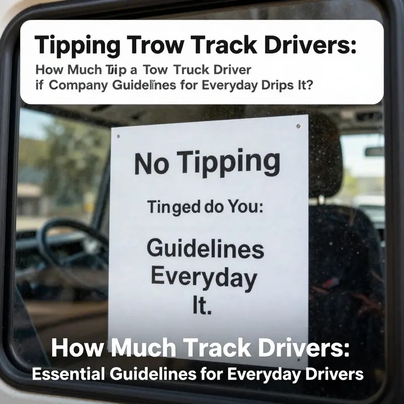A tow truck driver aids a motorist, setting the stage for understanding tipping based on service provided.