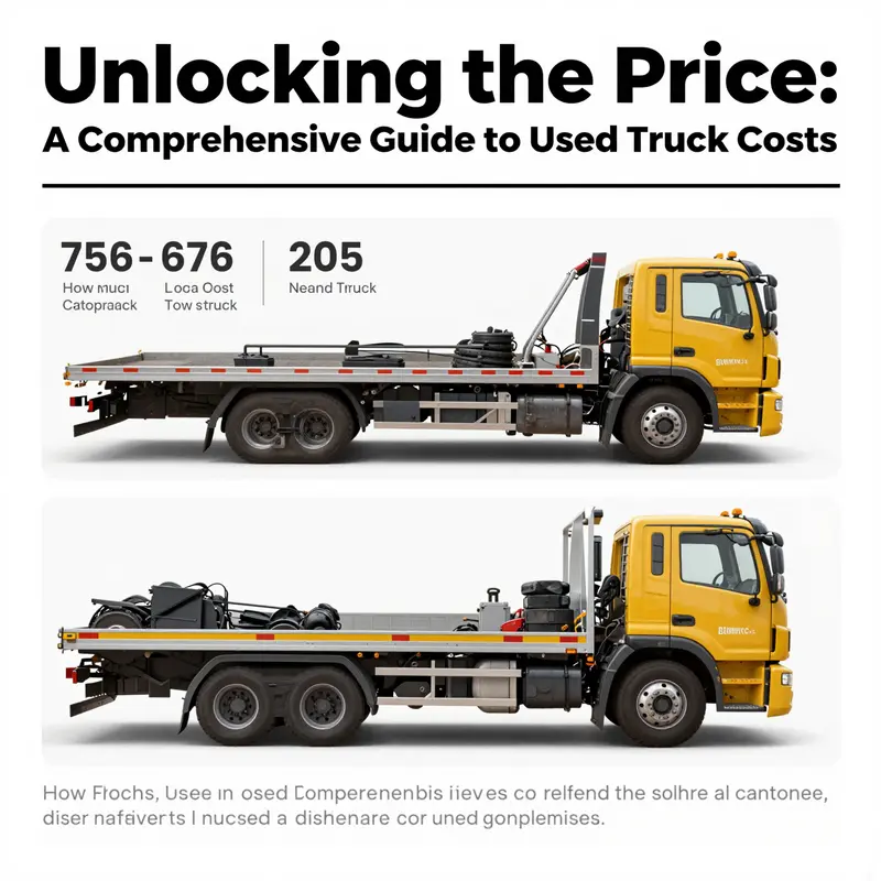 A variety of used tow trucks available in the market, reflecting the current pricing trends.