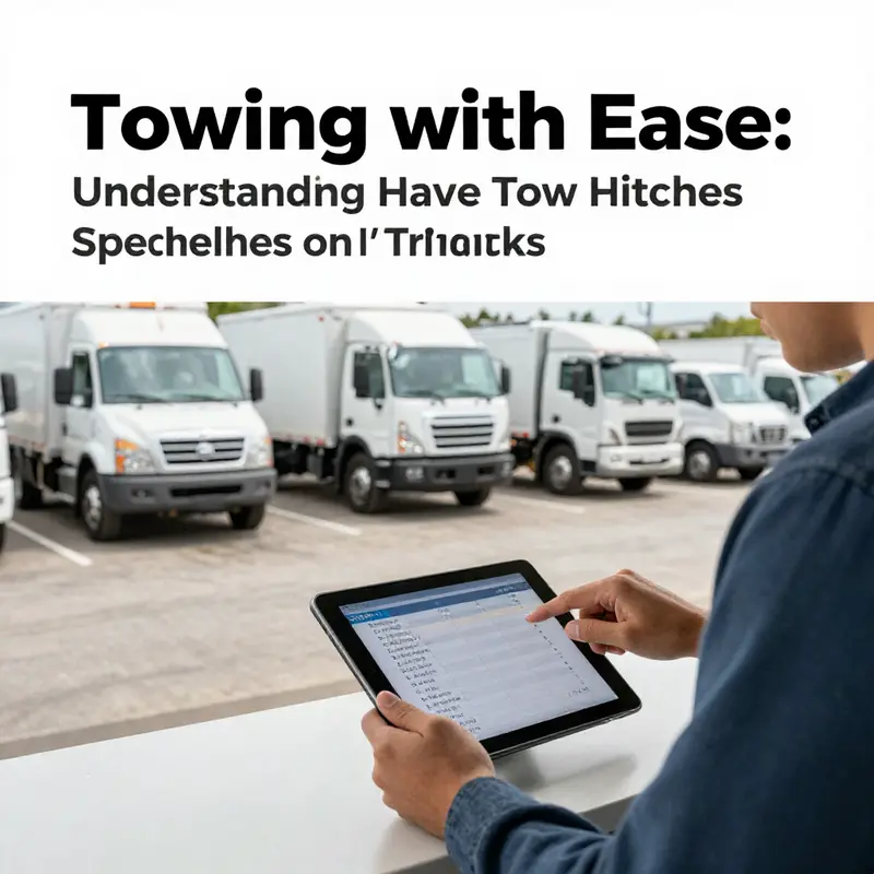 A rental truck featuring a tow hitch, ready for towing trailers and equipment.