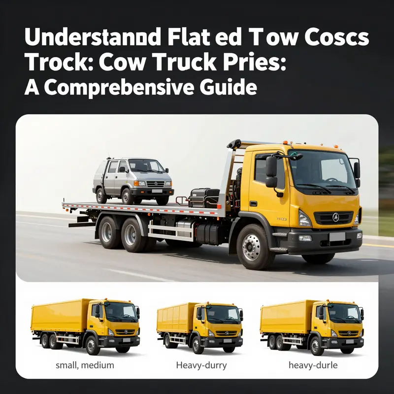 An infographic illustrating the cost breakdown of different categories of flatbed tow trucks.