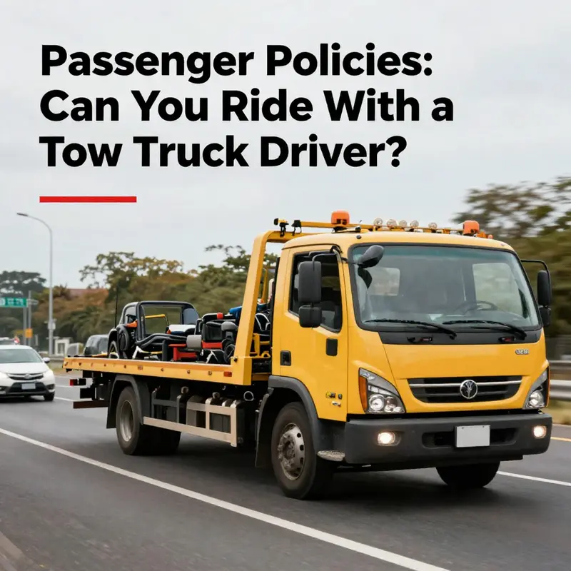 A tow truck providing roadside assistance, symbolizing support during vehicle breakdowns.