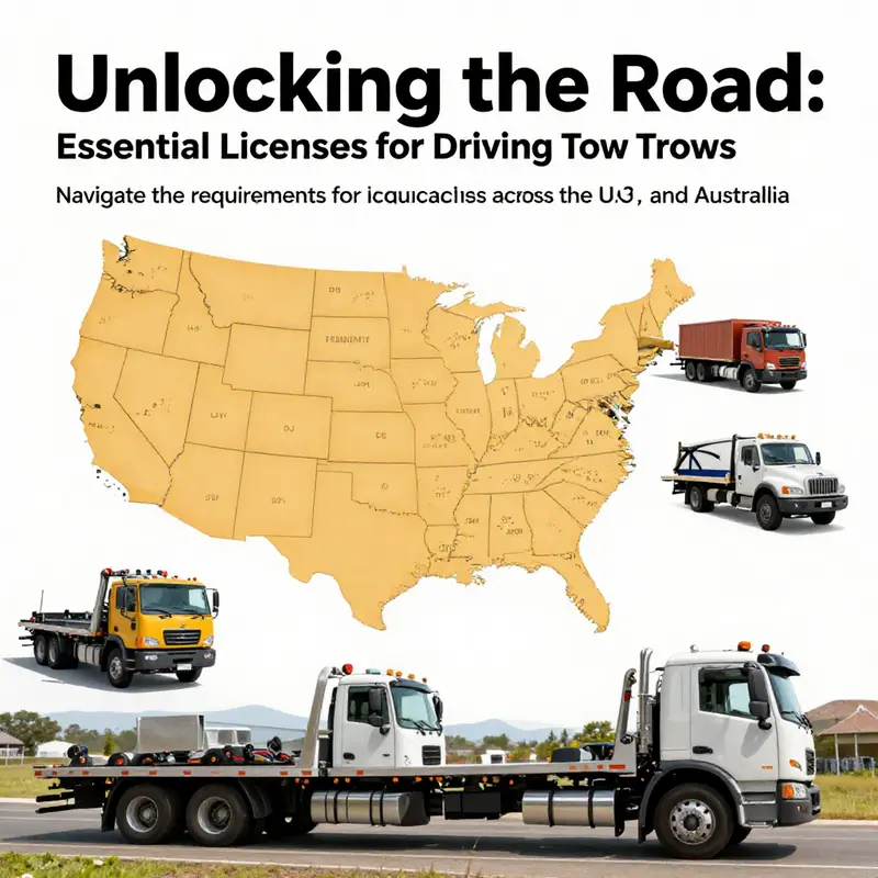 An image displaying a variety of tow trucks in operation, symbolizing the global need for proper licensing in the towing industry.