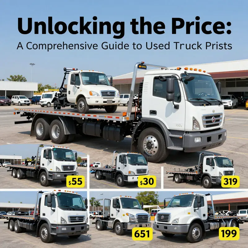 A variety of used tow trucks available in the market, reflecting the current pricing trends.