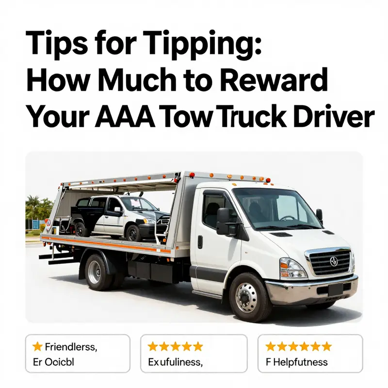 Key factors that influence the tip amount for AAA tow truck drivers.