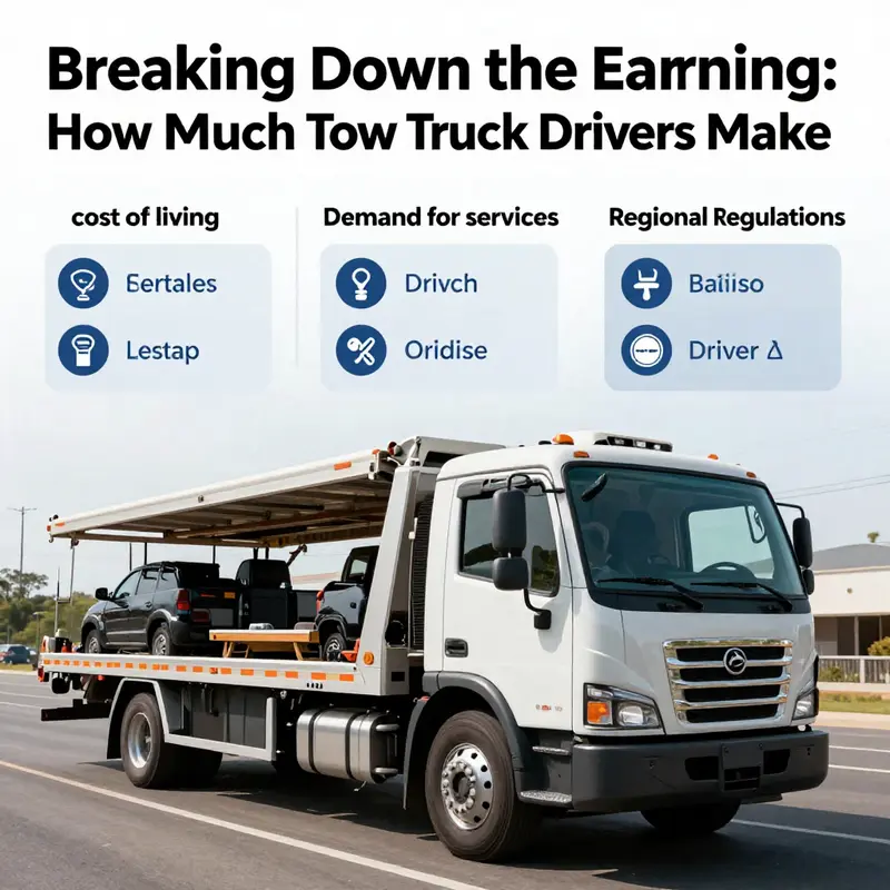 A visual representation of tow truck driver salaries across various regions.