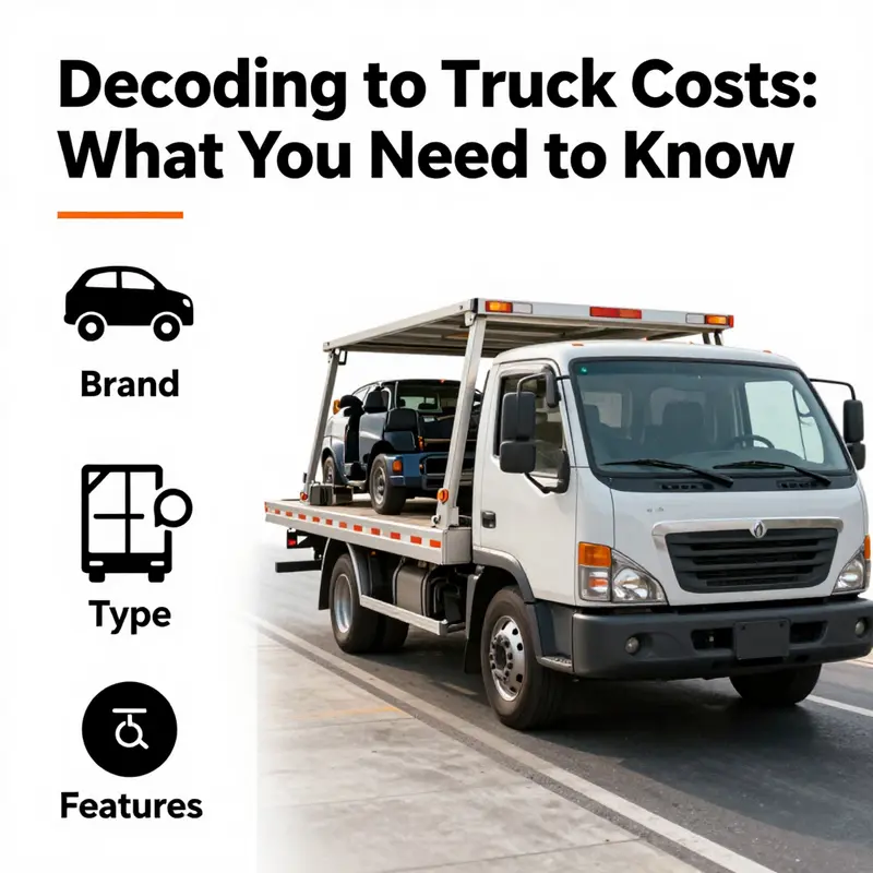 Infographic showcasing the price ranges for various types of tow trucks.