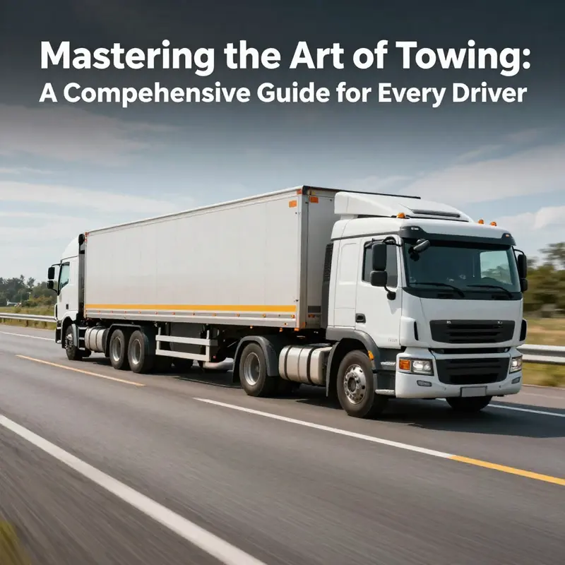 Two trucks on a highway, one towing the other, demonstrating safe towing in action.