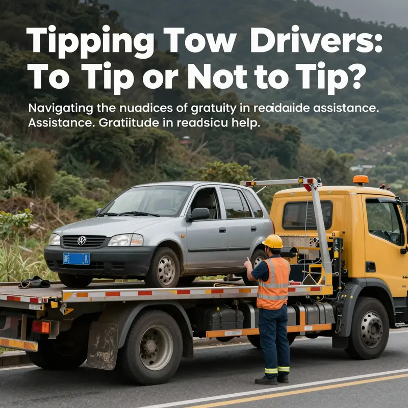 A happy vehicle owner with their car thanks to a tow truck service, representing the appreciation for roadside assistance.