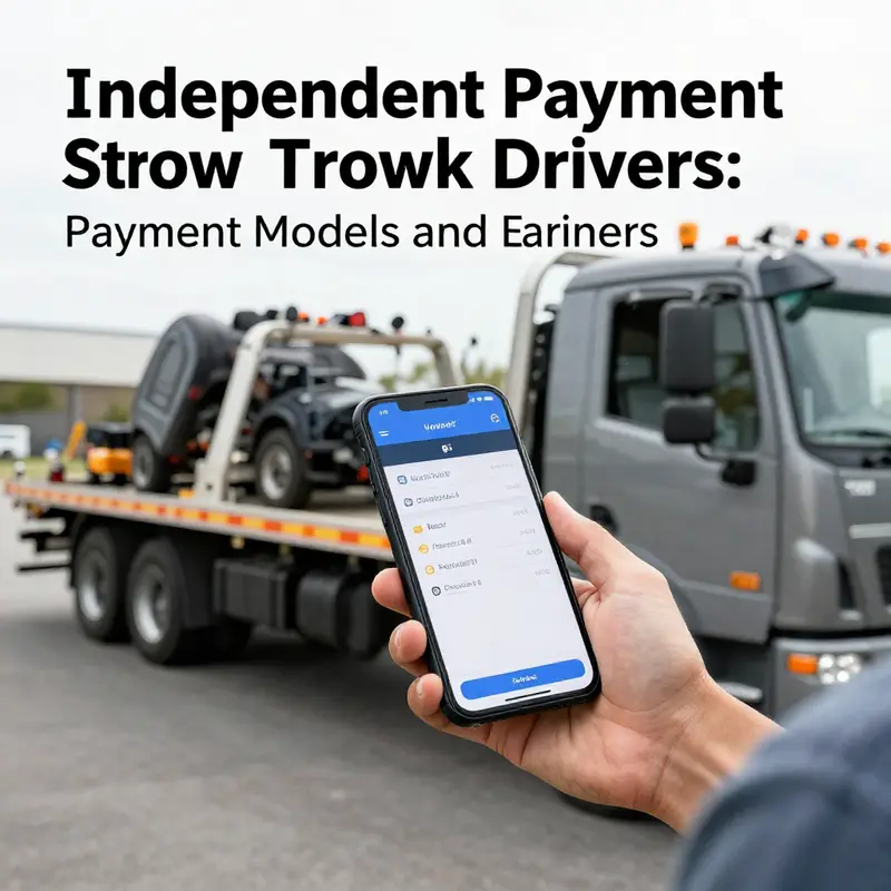 Employed tow truck driver highlighting their regular paycheck, an example of typical compensation in the industry.
