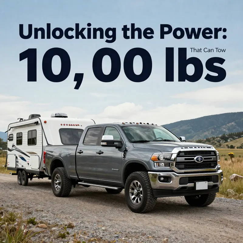 A heavy-duty truck demonstrating its towing capability with a loaded trailer at a construction site.