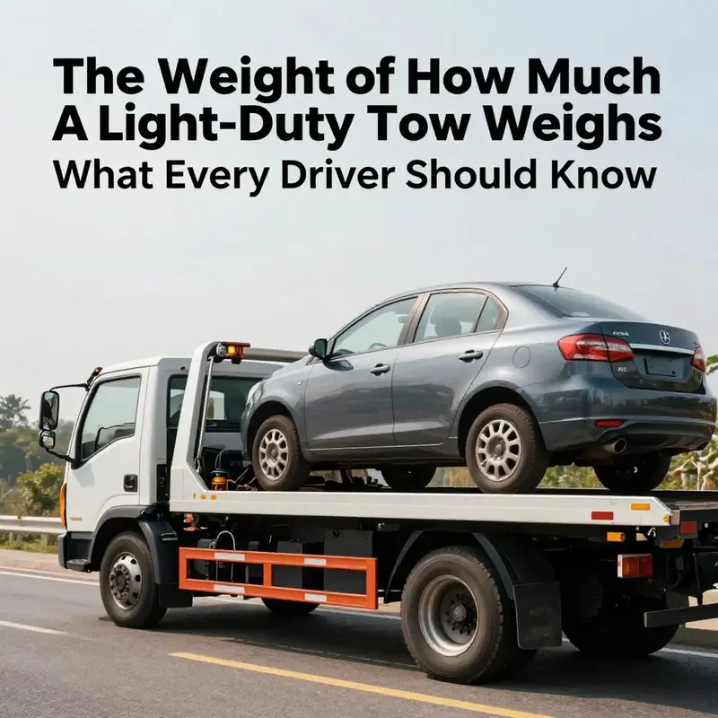 A light-duty tow truck in action, ideal for routine towing and recovery.