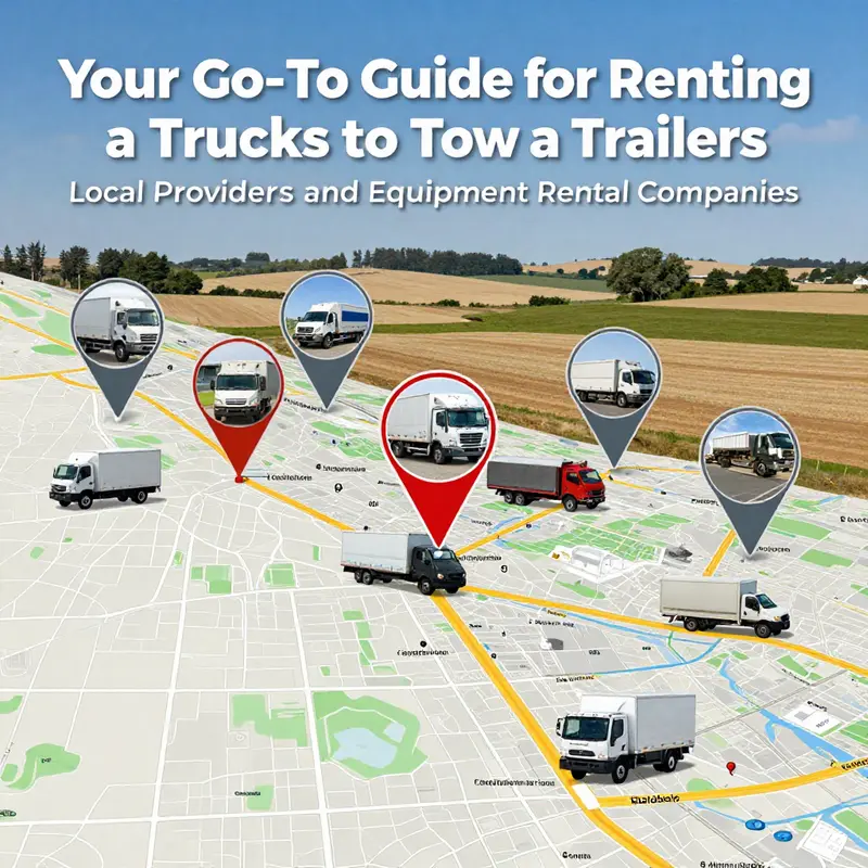 A variety of trusted truck rental companies for towing trailers.