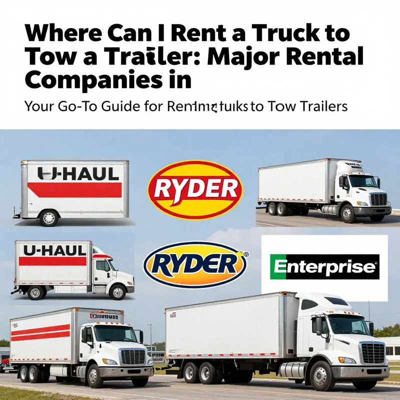 A variety of trusted truck rental companies for towing trailers.