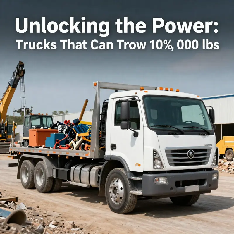 A heavy-duty truck demonstrating its towing capability with a loaded trailer at a construction site.