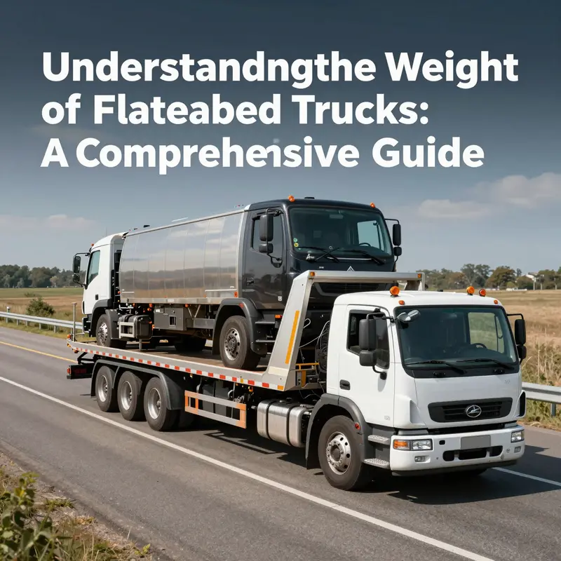 Different models of flatbed tow trucks illustrate the variability in curb weights.