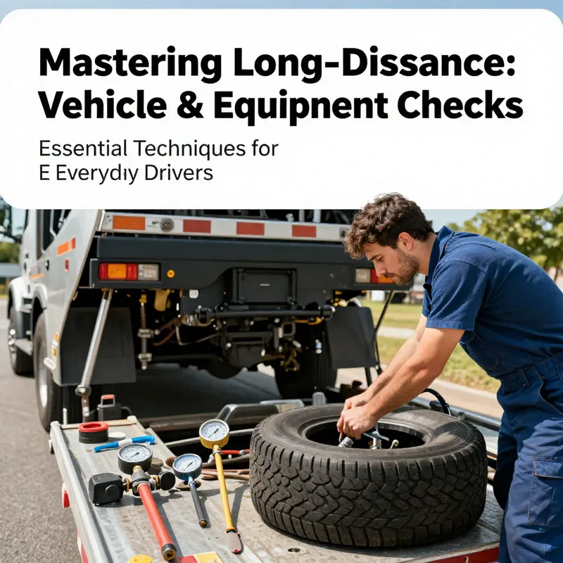 A detailed pre-trip check ensures all towing equipment and vehicles are ready for long-distance travel.