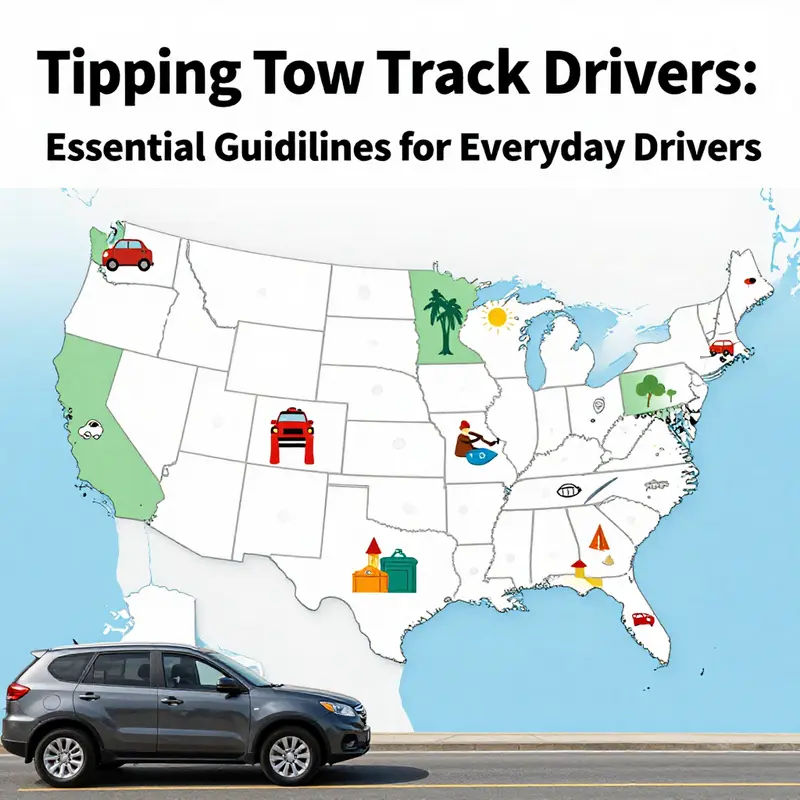 A tow truck driver aids a motorist, setting the stage for understanding tipping based on service provided.