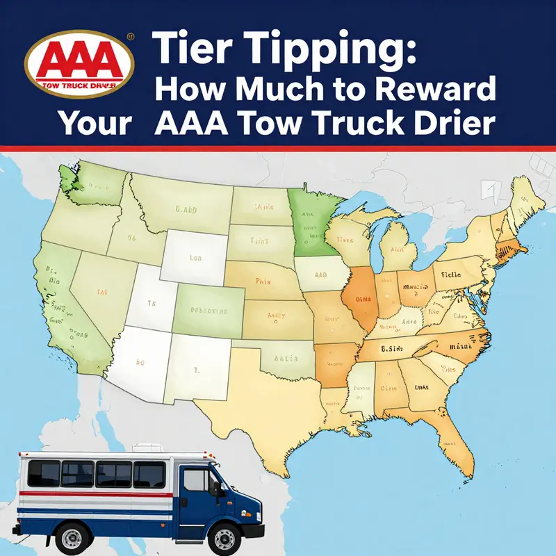 Key factors that influence the tip amount for AAA tow truck drivers.