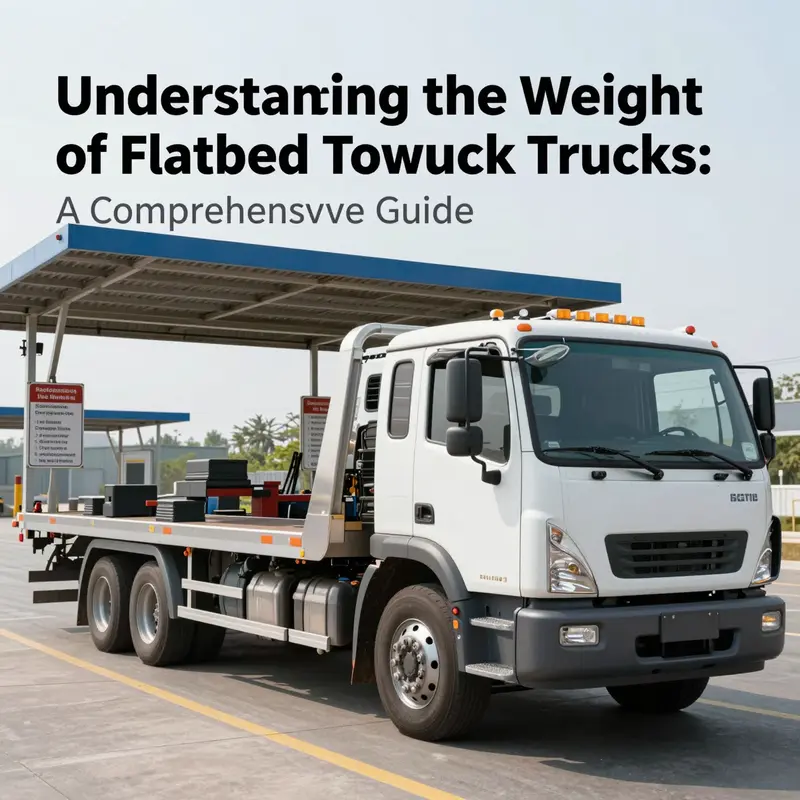 Different models of flatbed tow trucks illustrate the variability in curb weights.