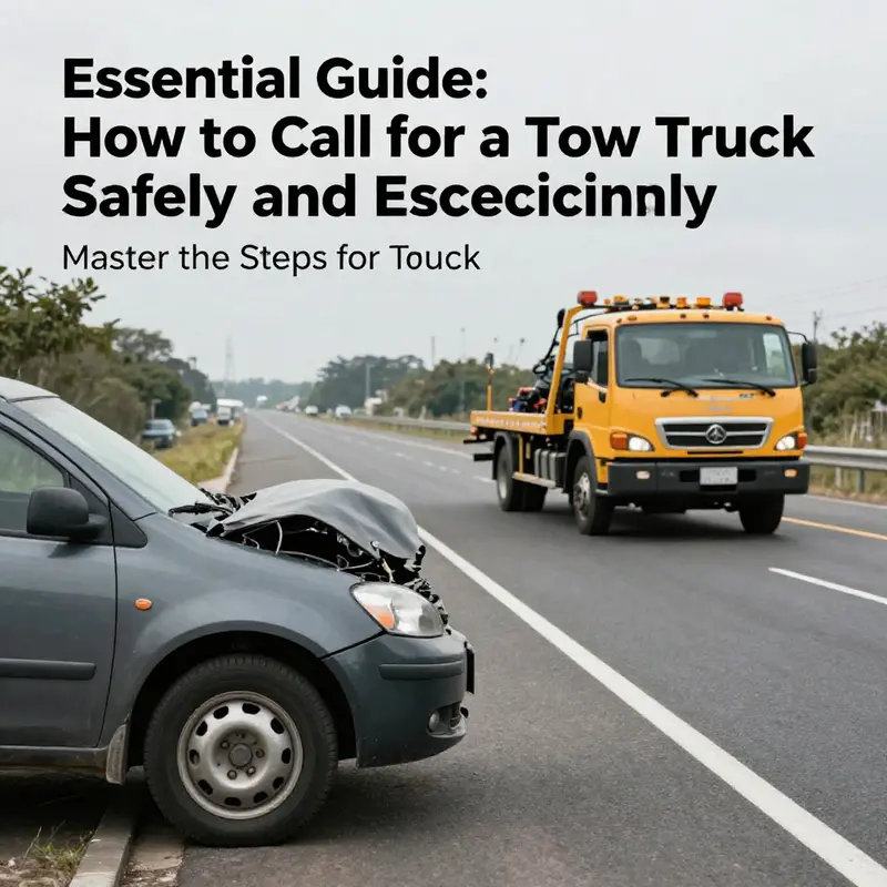A tow truck approaching a stranded vehicle on a busy roadside.