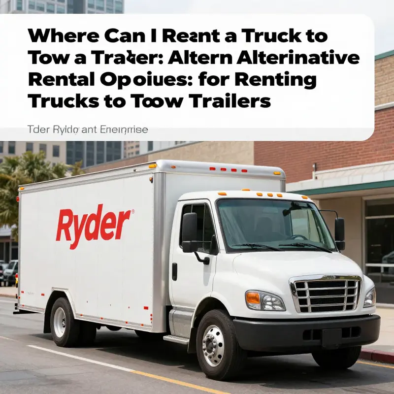 A variety of trusted truck rental companies for towing trailers.