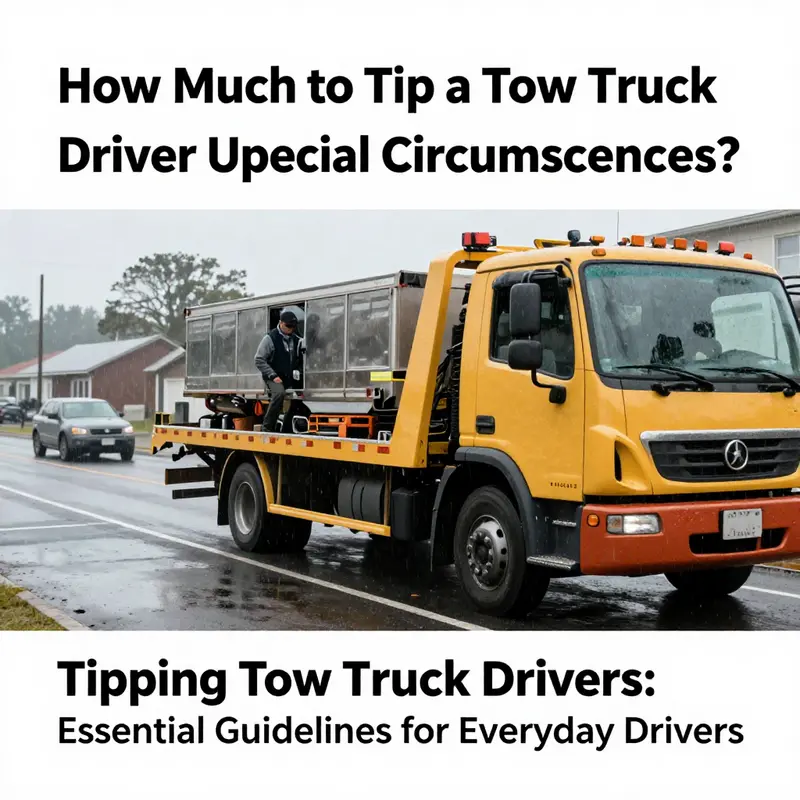 A tow truck driver aids a motorist, setting the stage for understanding tipping based on service provided.