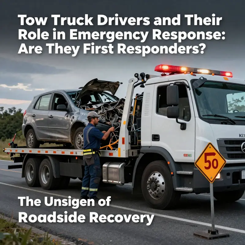A tow truck driver providing essential assistance on the roadside, showcasing their role in post-incident support.