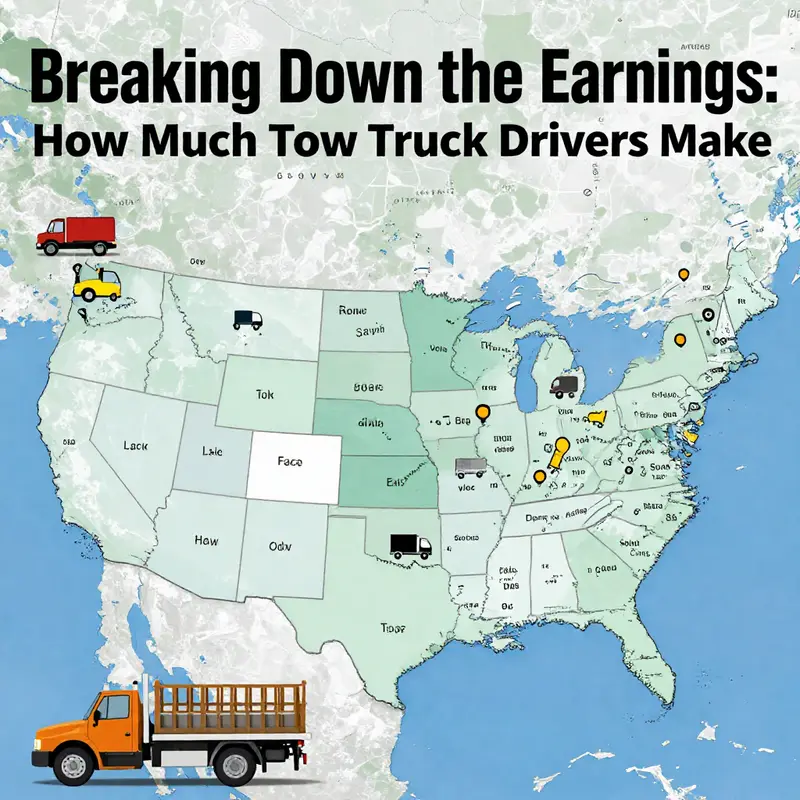 A visual representation of tow truck driver salaries across various regions.