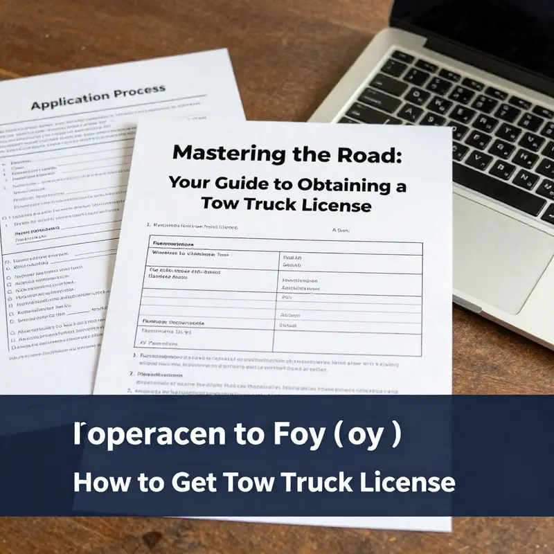 Checklist of eligibility requirements for obtaining a tow truck license.