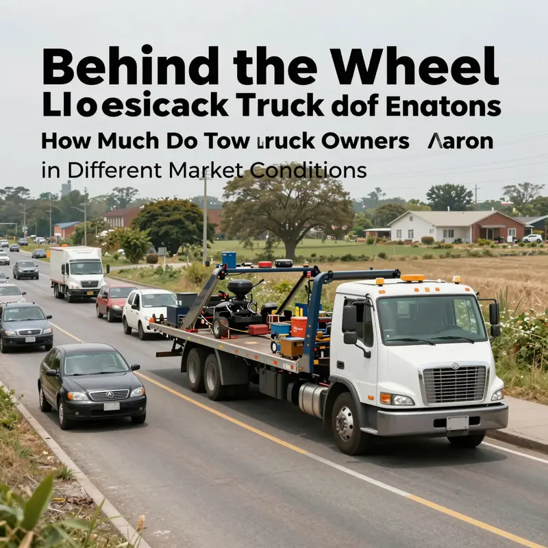 Tow truck actively providing service, exemplifying the multiple revenue sources available to owners.