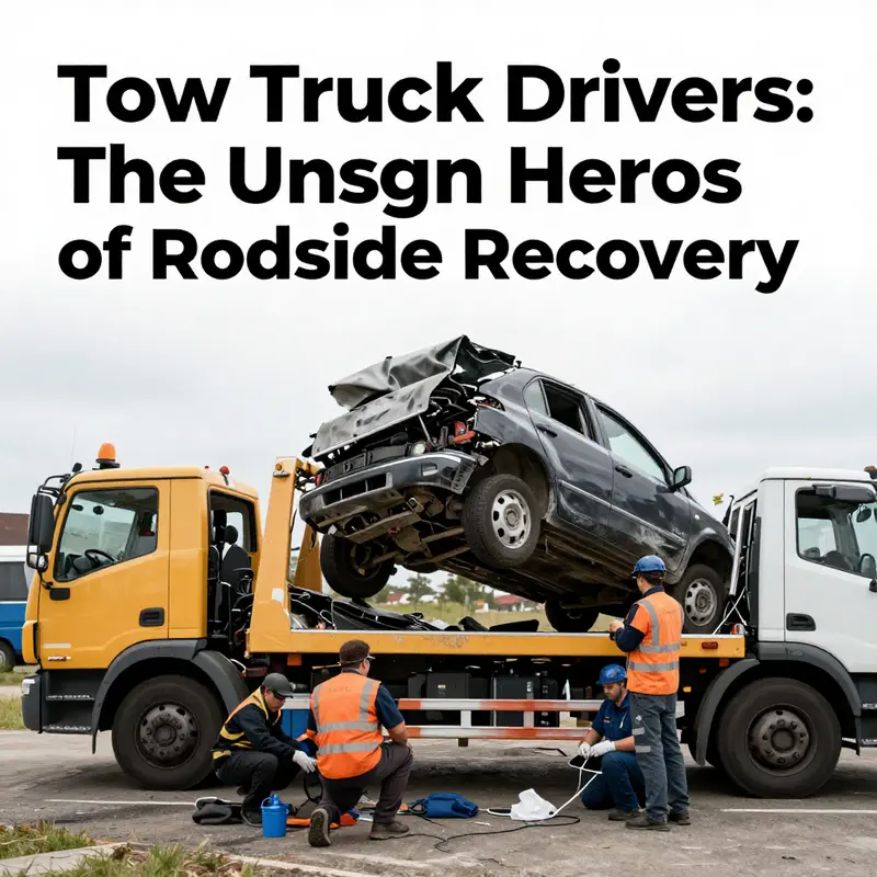 A tow truck driver providing essential assistance on the roadside, showcasing their role in post-incident support.