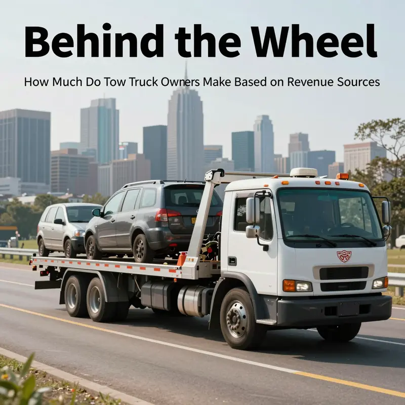 Tow truck actively providing service, exemplifying the multiple revenue sources available to owners.