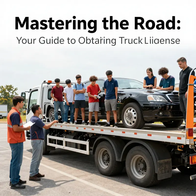 Checklist of eligibility requirements for obtaining a tow truck license.