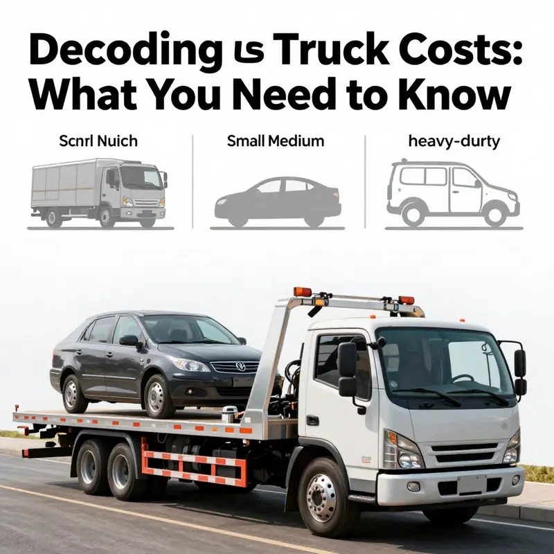 Infographic showcasing the price ranges for various types of tow trucks.