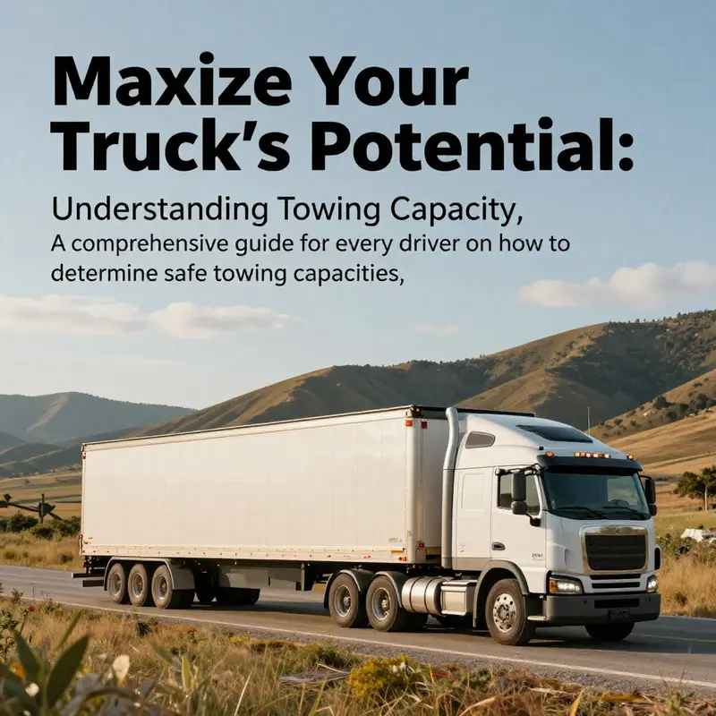 A picturesque scene of a truck towing a trailer amidst a scenic landscape.