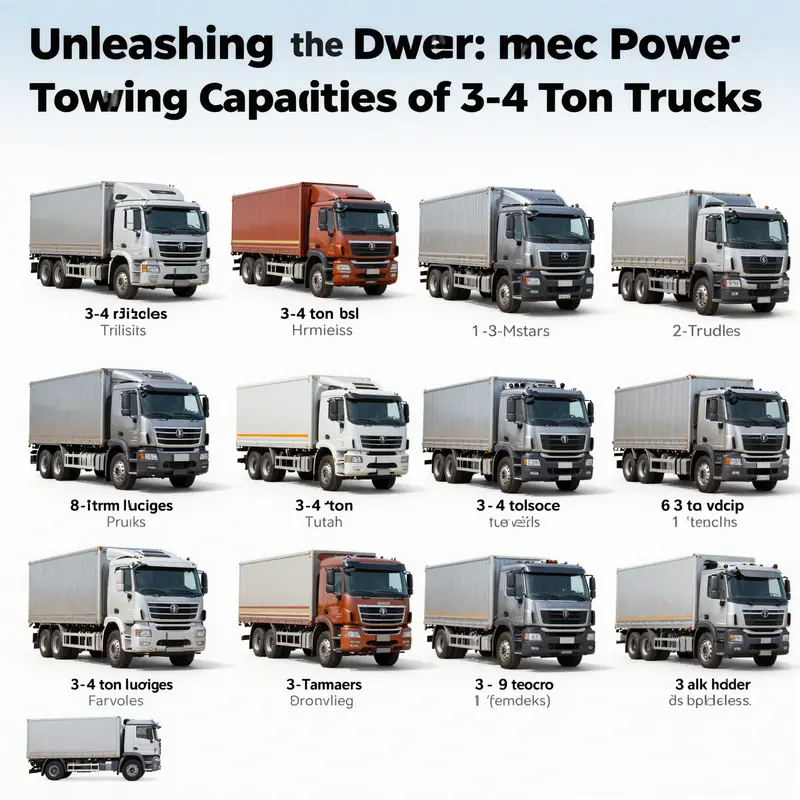 An overview of typical towing capacities for popular 3-4 ton truck models.