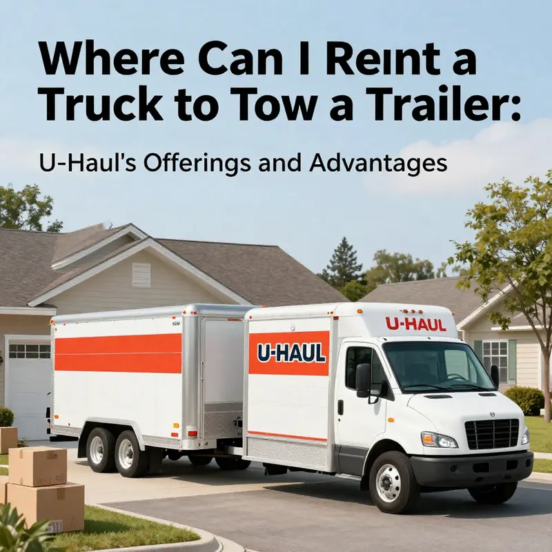 A variety of trusted truck rental companies for towing trailers.