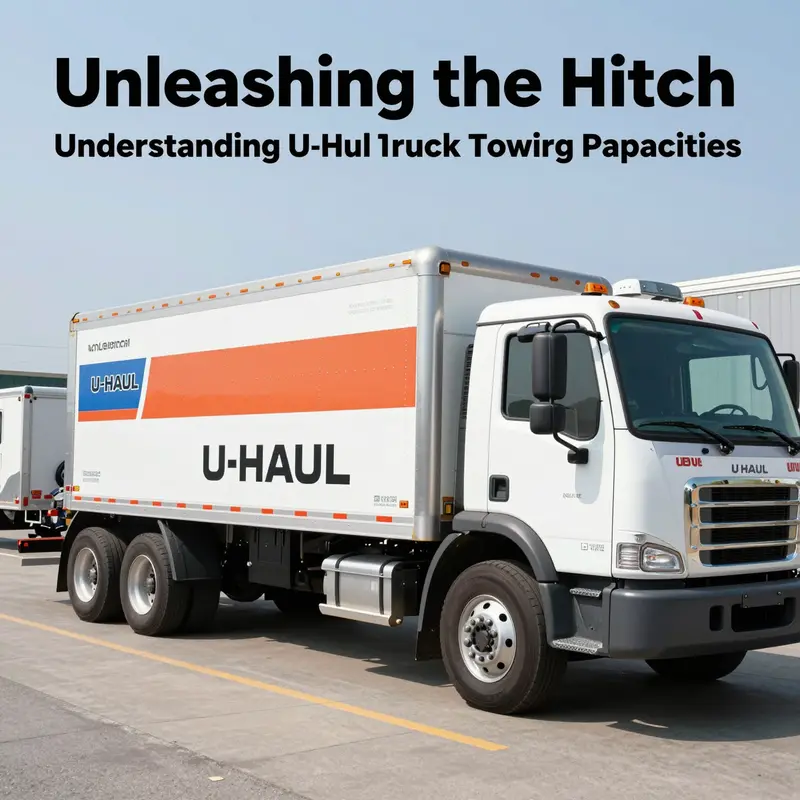 An overview of a U-Haul truck showcasing its towing capabilities.
