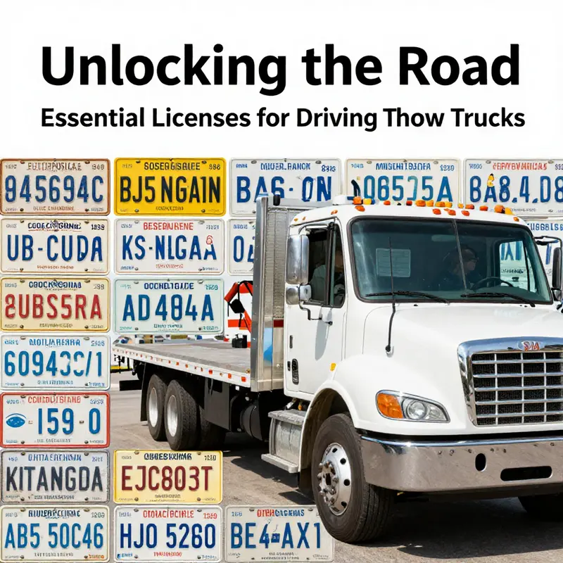 A New York tow truck exemplifying the required W endorsement needed for compliance.