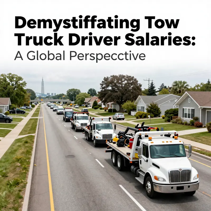 Tow trucks servicing both urban and rural areas in Canada, highlighting the diverse income potential across regions.