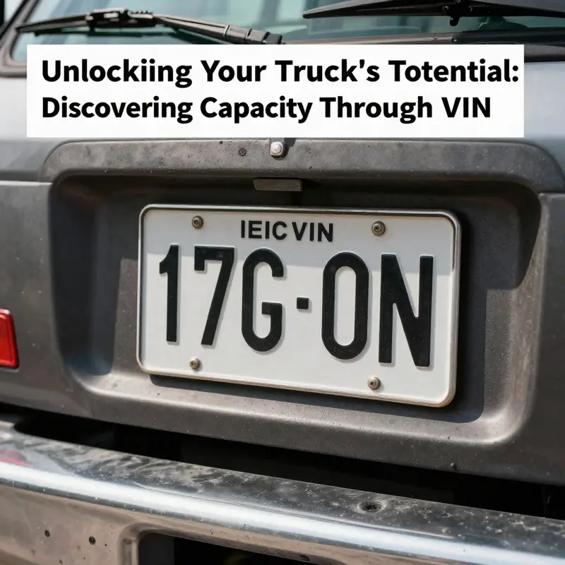 Understanding and locating the VIN on your truck is vital for determining towing capacity.