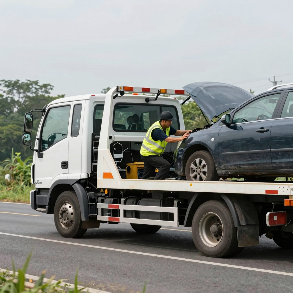 Tow Truck in Action