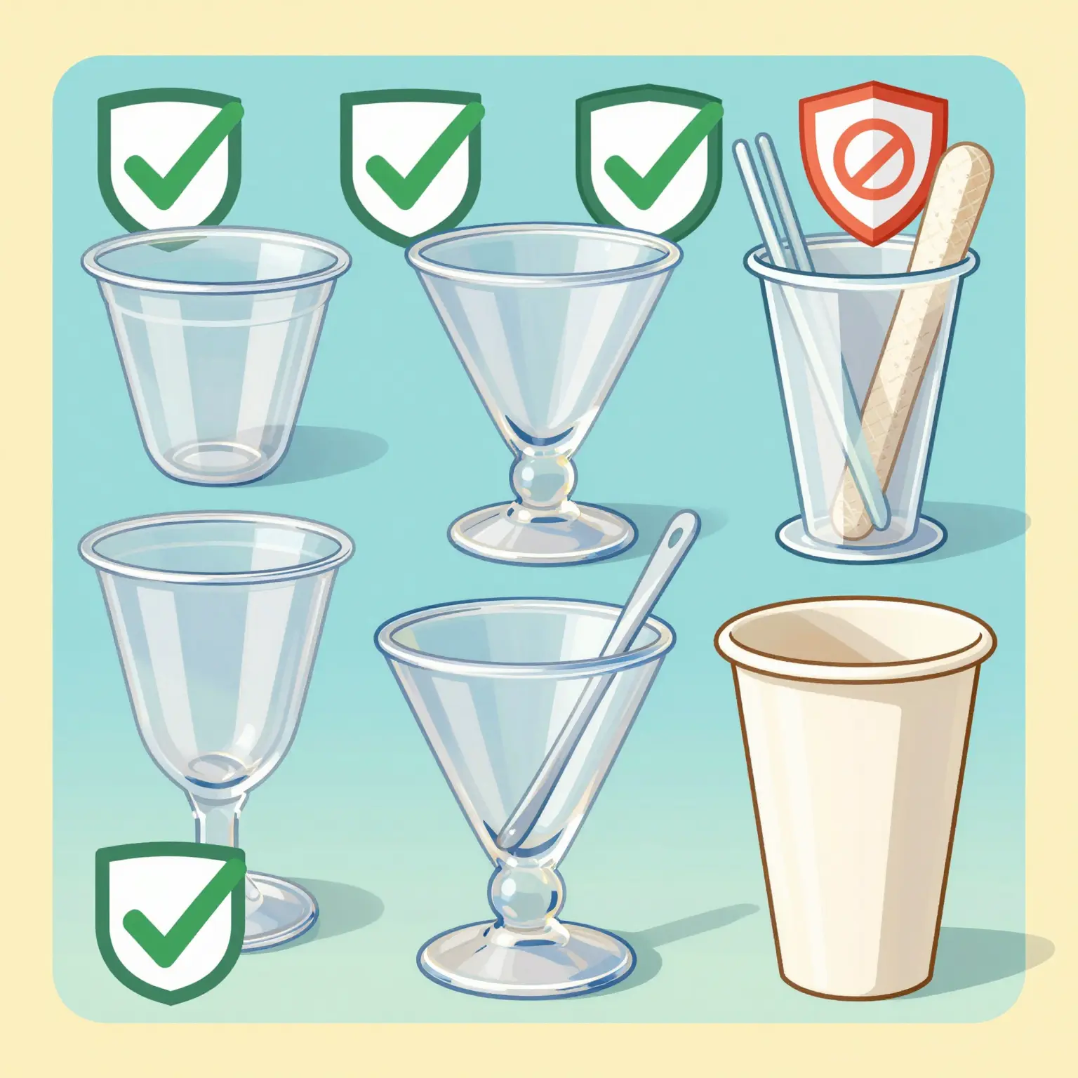 Clear Plastic Parfait Cups with Safety Standards